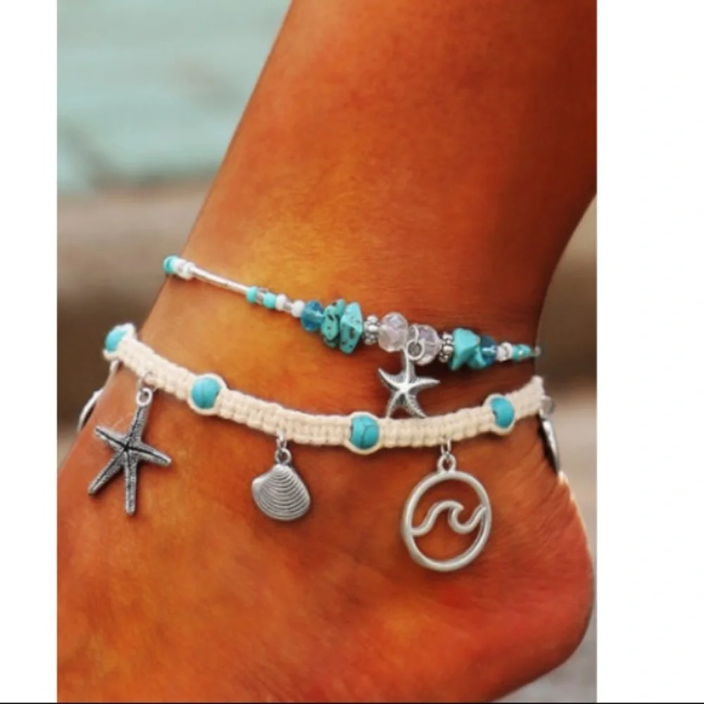 ☀️Shell Pendant Anklet☀️ - Picture 1 of 5